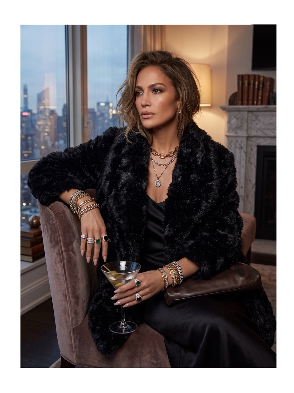 Zara 𒀭 Shiny Faux Fur Draped Front Cuddly Soft Teddy Coat 𒀭 Black 𒀭 Medium